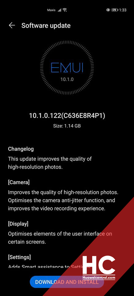 Huawei P40 Series April 2020 EMUI update