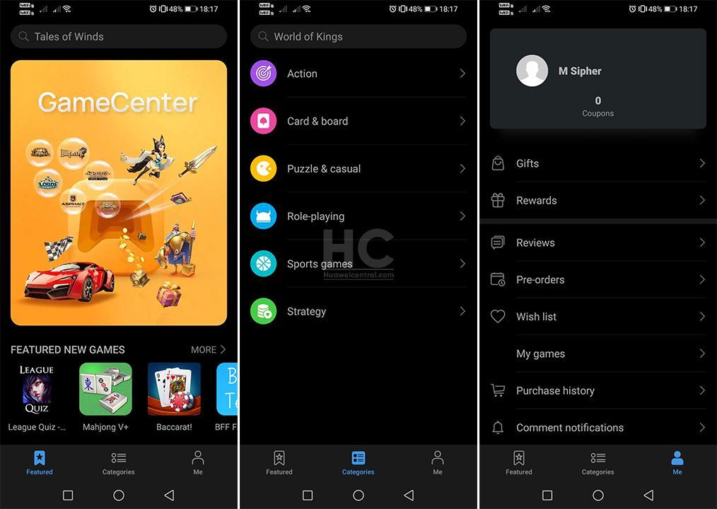 Huawei apresenta a GameCenter, sua nova plataforma de distribuição de jogos  mobile