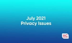 July 2021 privacy issue
