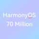 harmonyos 70 million installation