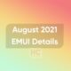 August 2021 EMUI details