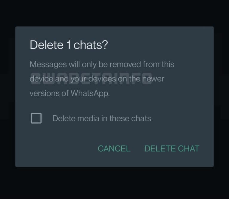 WhatsApp WhatsApp Multi-Device delete Chat