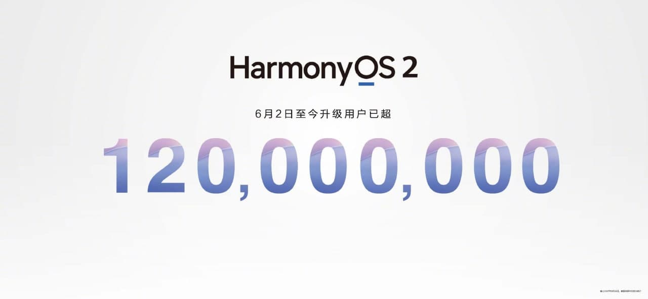 HarmonyOS 120 Million upgrades
