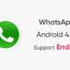 WhatsApp Android 4 support