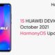 15 Huawei devices HarmonyOS October update