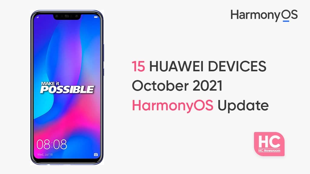 15 Huawei devices HarmonyOS October update