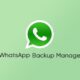 WhatsApp backup manage
