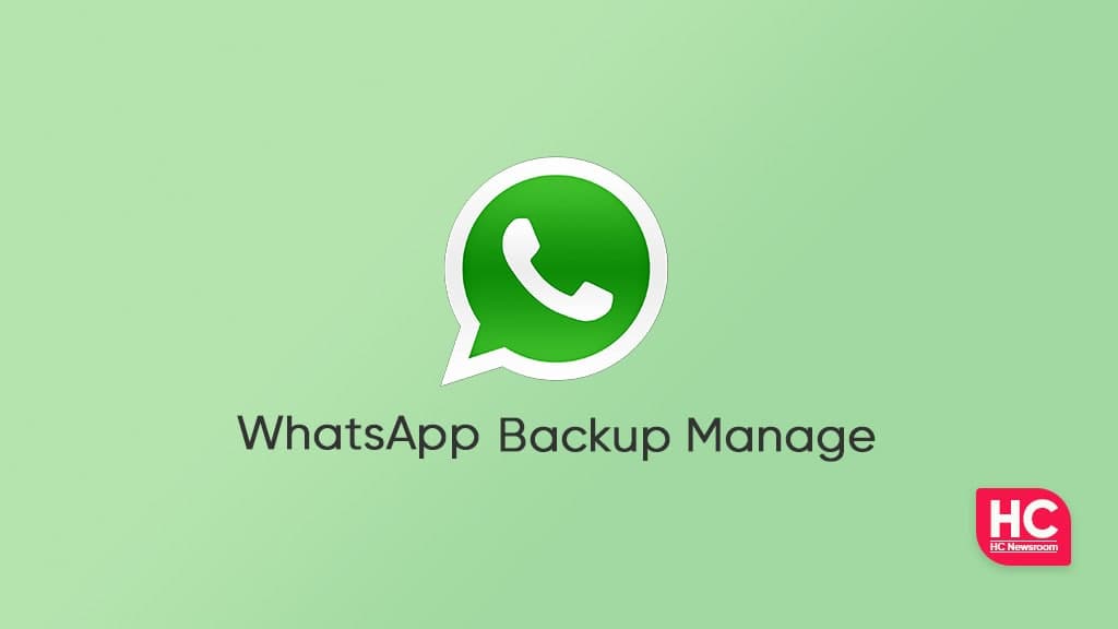 WhatsApp backup manage