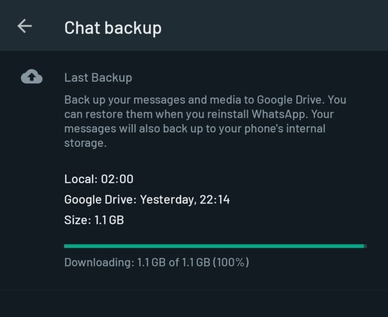 WhatsApp Backup Restore