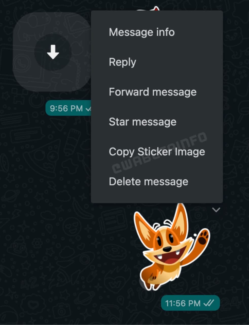 WhatsApp Web Copy Sticker Image