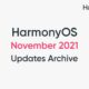 HarmonyOS November 2021 updates