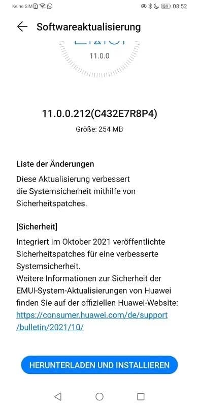 Huawei Mate 30 Pro October 2021 Update