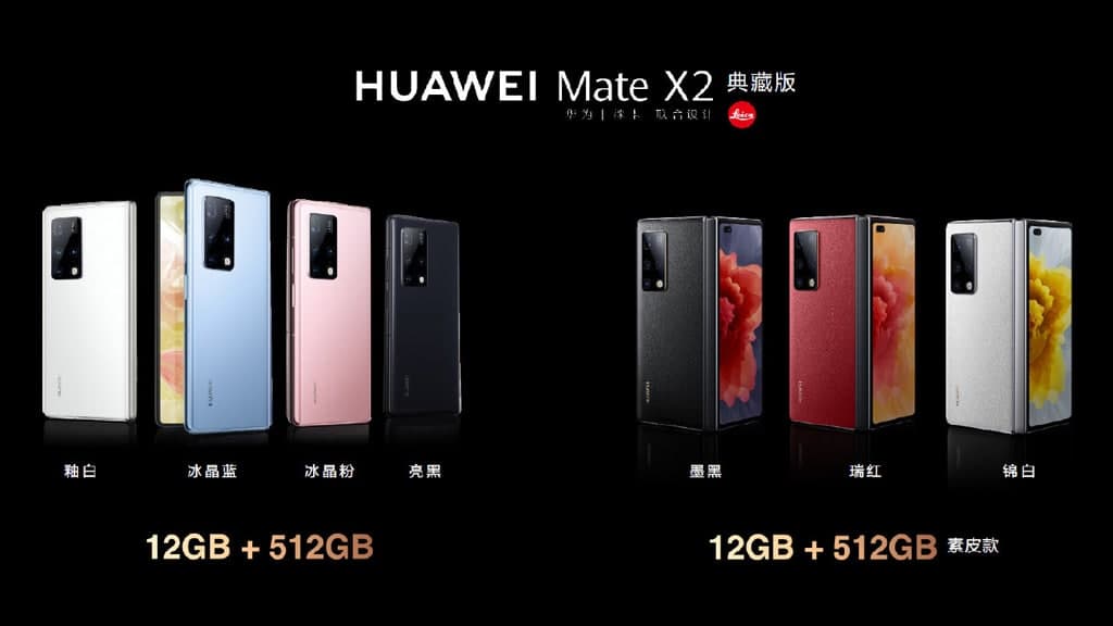 Huawei Mate x2 foldable phone