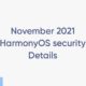 HarmonyOS November 2021 mobile security detail