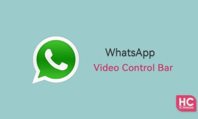 WhatsApp Video Control Bar