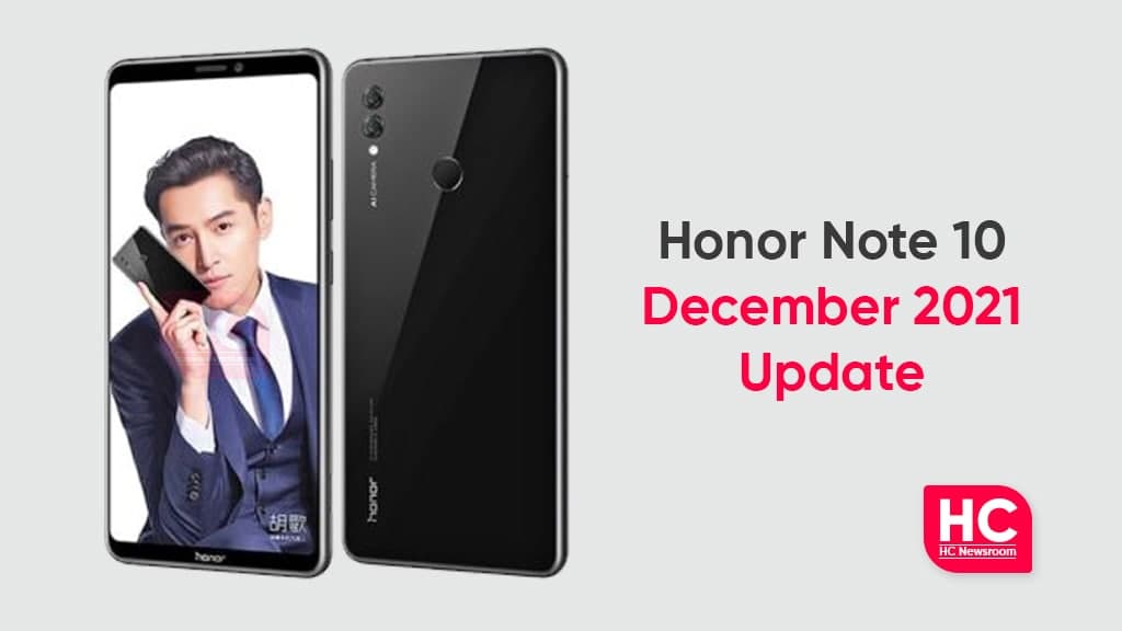 Honor Note 10 December 2021 update