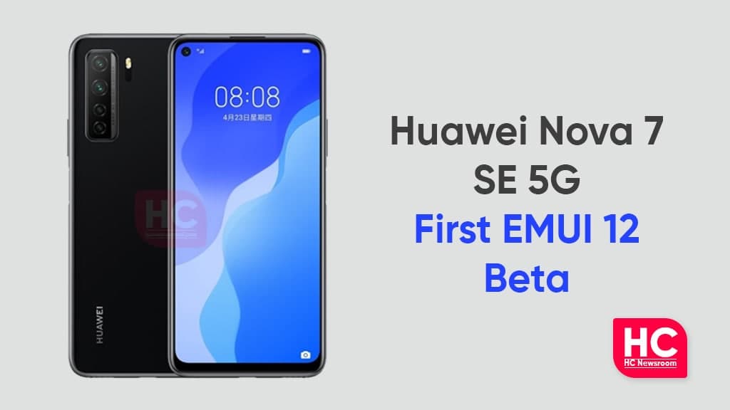 Huawei Nova 7 SE EMUI 12 beta