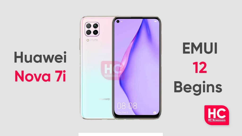 Huawei Nova 7i EMUI 12 beta