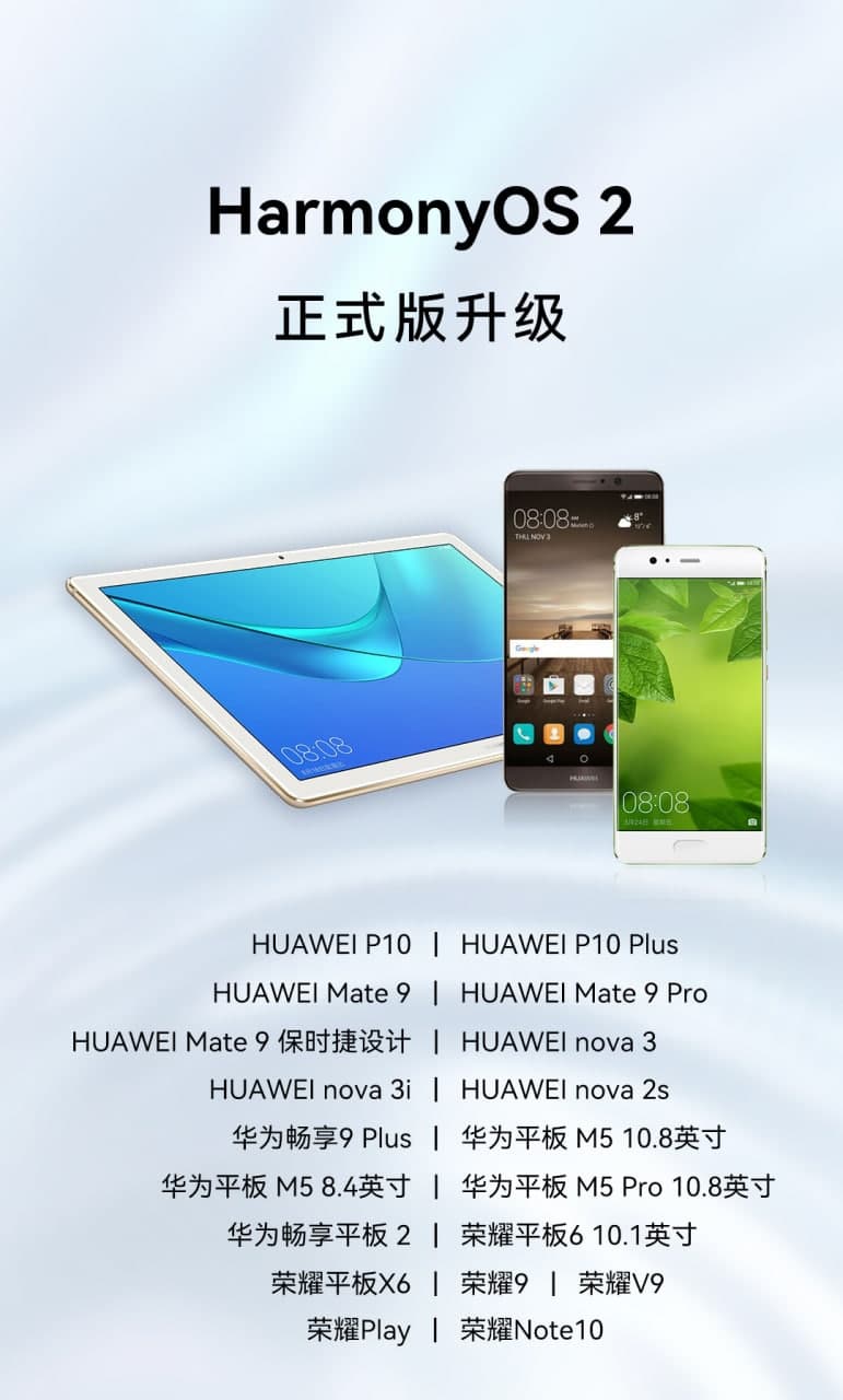 19 Huawei HarmonyoS models