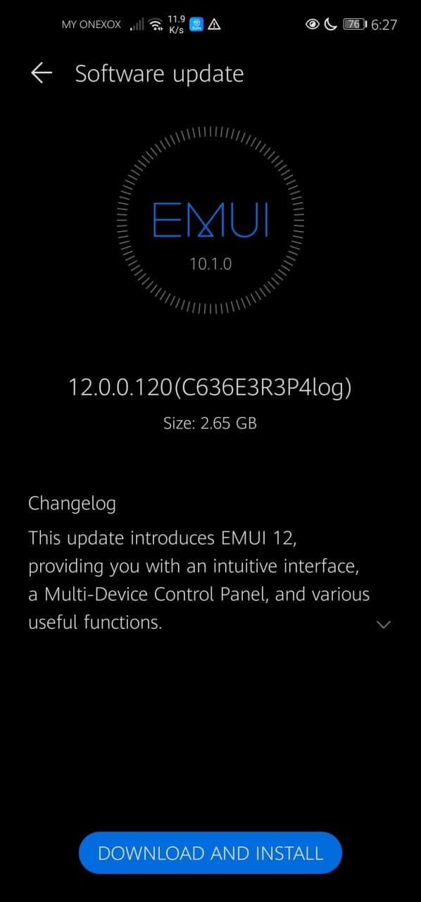 Huawei Nova 7i EMUI 12 beta update
