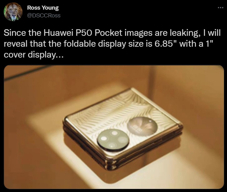 Huawei P50 Pocket display