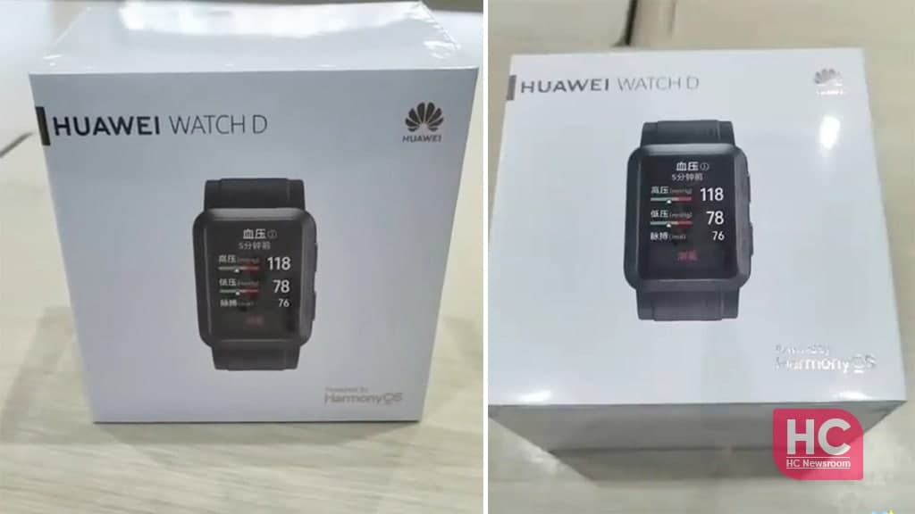 Huawei Watch D Blood Pressure smartwatch design leaked on the retail box -  Huawei Central
