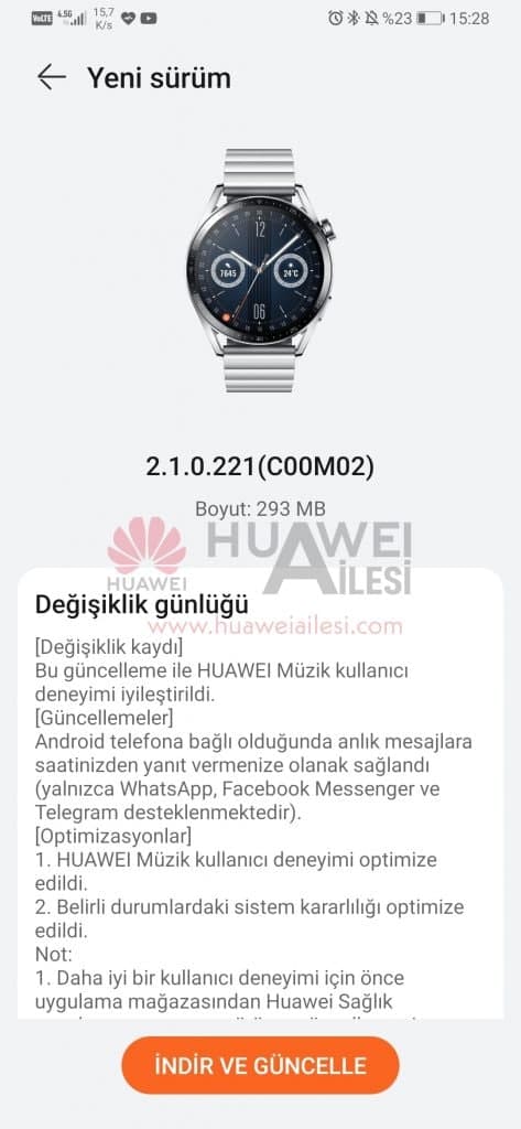 Huawei Watch GT 3 major update rolling out with 2.1.0.221 version