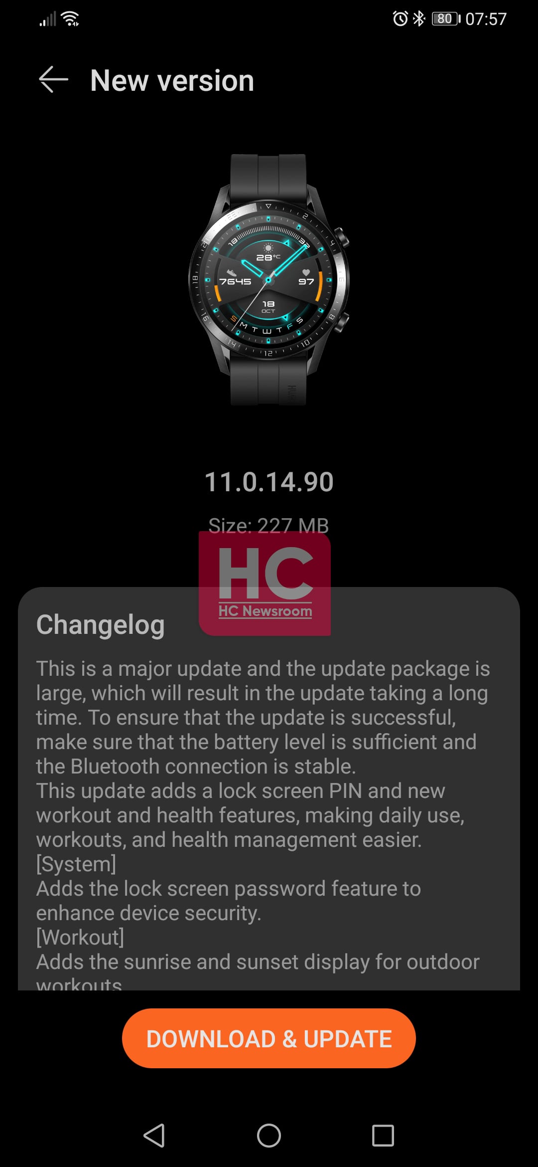 Huawei Watch GT 2 Major update uk