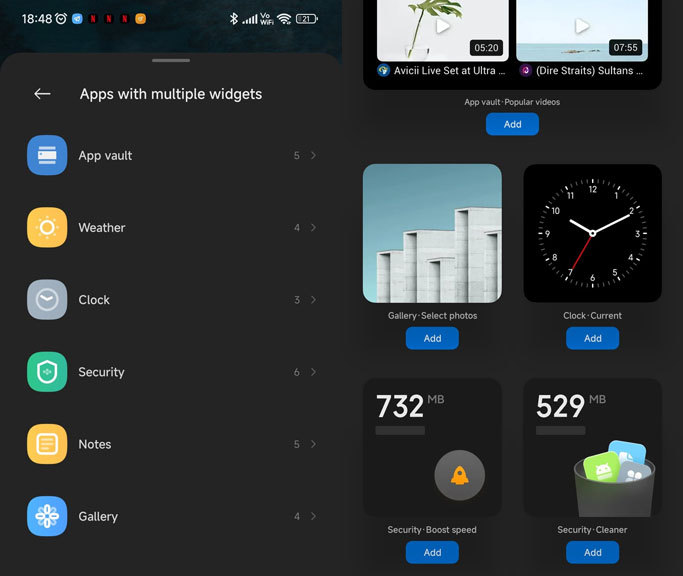 MIUI 13 (Android 12) New widget