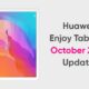 Huawei Enjoy tablet October 2021 update