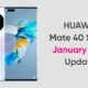 Huawei Mate 40 January 2022 update