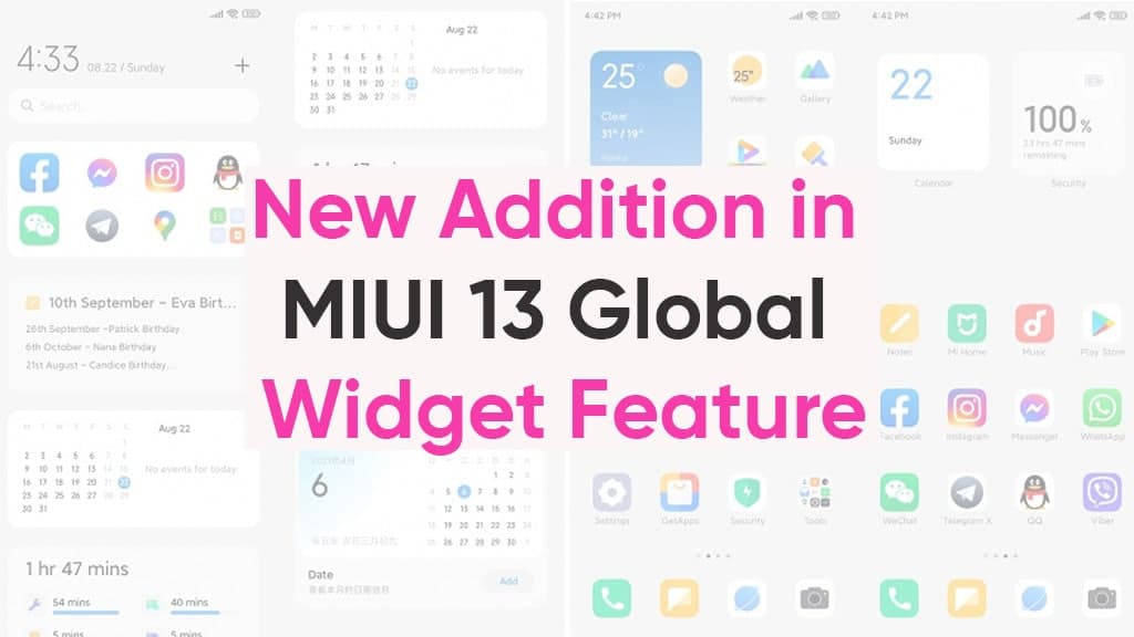 MIUI 13/Android 12 New Widgets