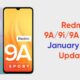 Redmi 9A January 2022 update