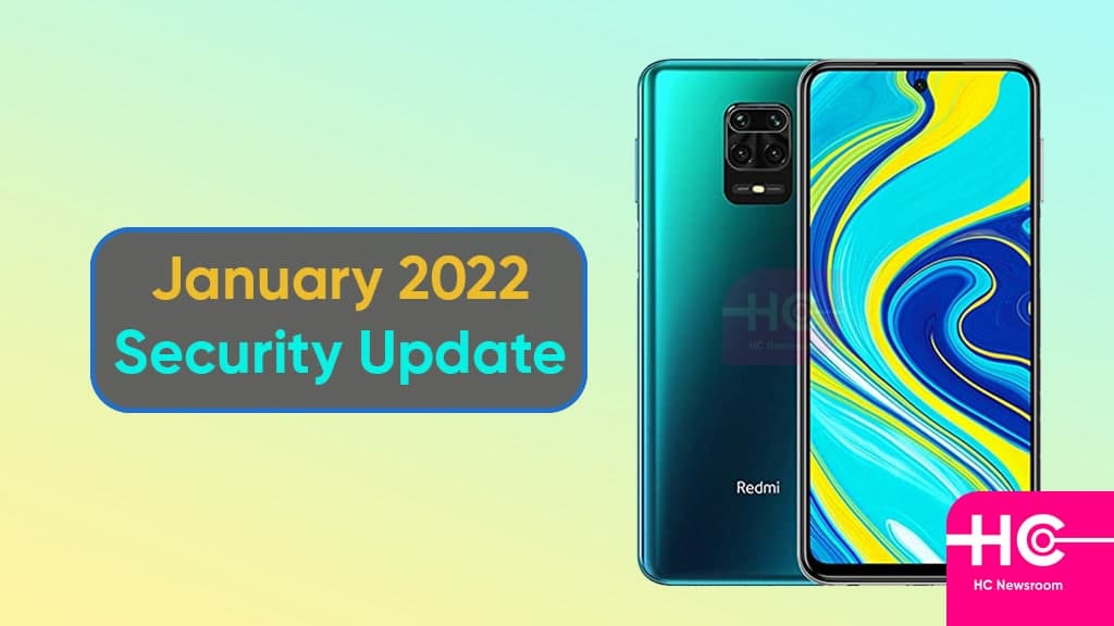 Redmi Note 9S January 2022 update