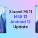 Xiaomi Mi 11 MIUI 13 (Android 12) update