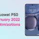 huawei p50 January 2022 optimization update