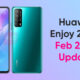 Huawei Enjoy 20 SE February 2022 update