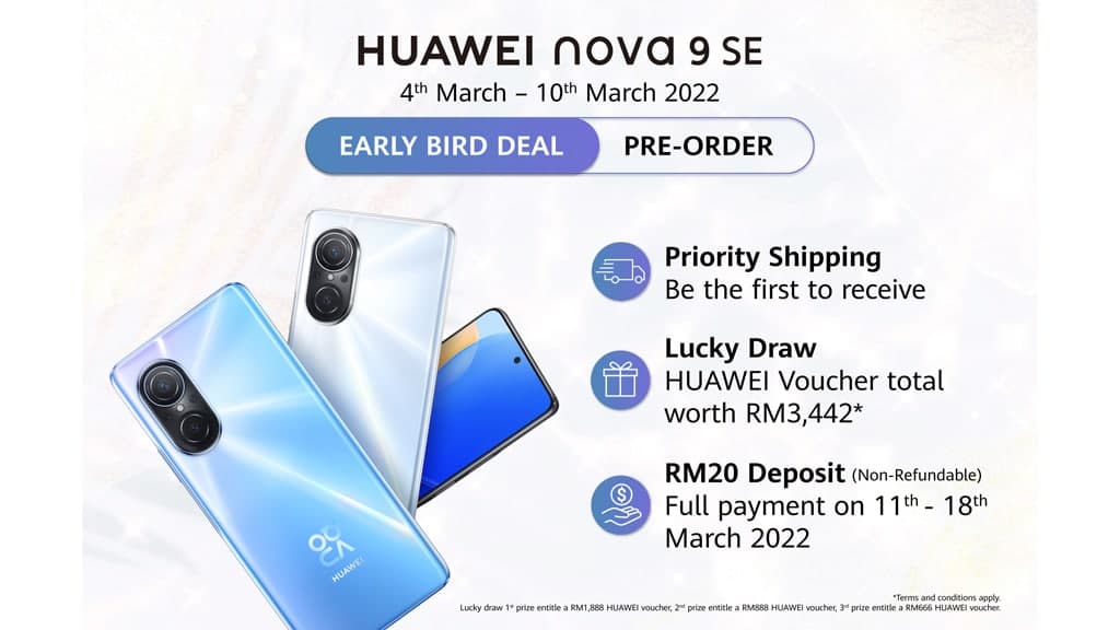 Huawei nova 9 Se early bird