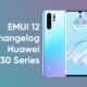 Huawei P30 EMUI 12 changelog