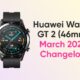 Huawei Watch GT 2 March 2022 Update Changelog