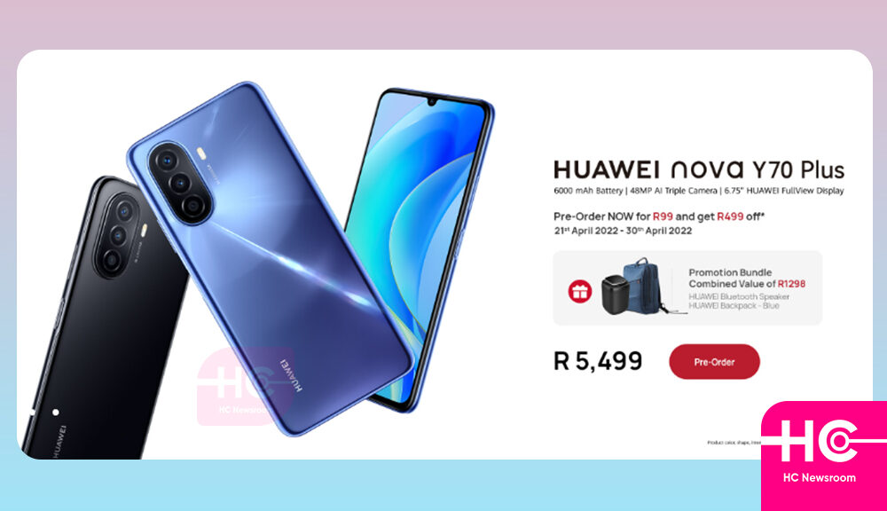 Voorkomen doorgaan De daadwerkelijke Pre-order Huawei Nova Y70 Plus and get free gifts worth R1298 [ZA] - Huawei  Central