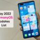 Huawei HarmonyOS May 2022 Updates List