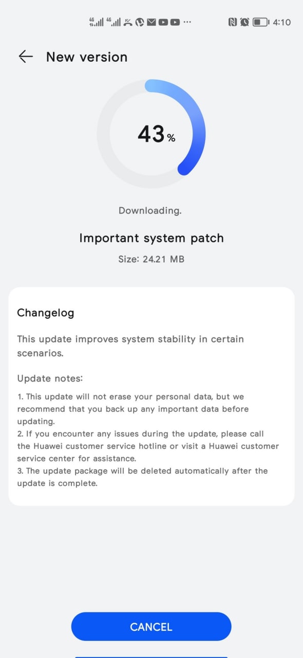 May 2022 update for Huawei P40 Pro in SA