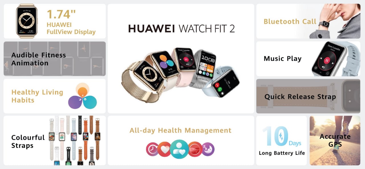 huawei watch fit 2 launched