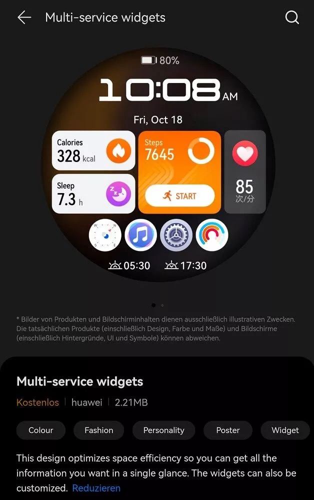 huawei multi-service widgets