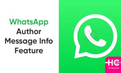 WhatsApp author message info feature