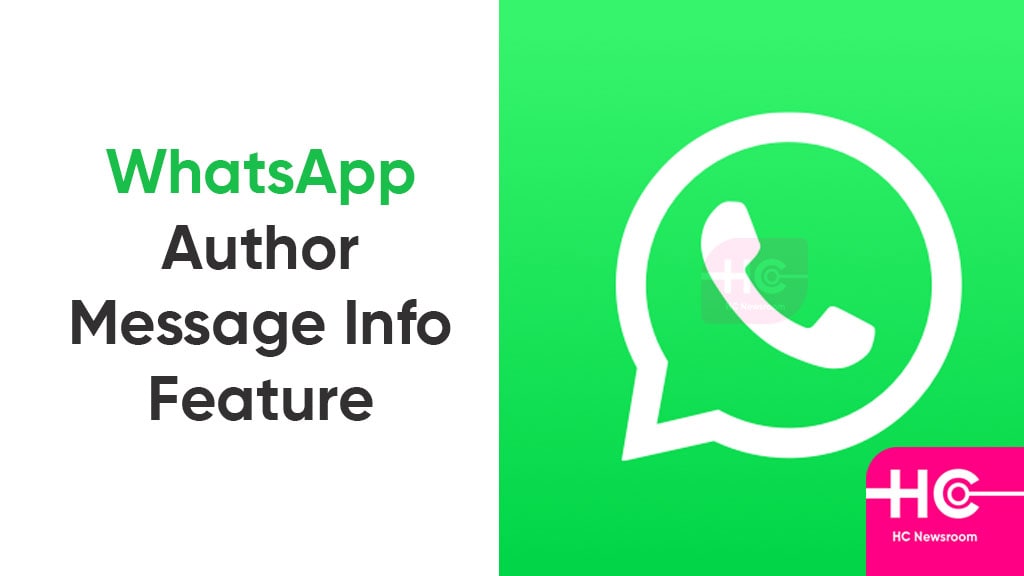 WhatsApp author message info feature