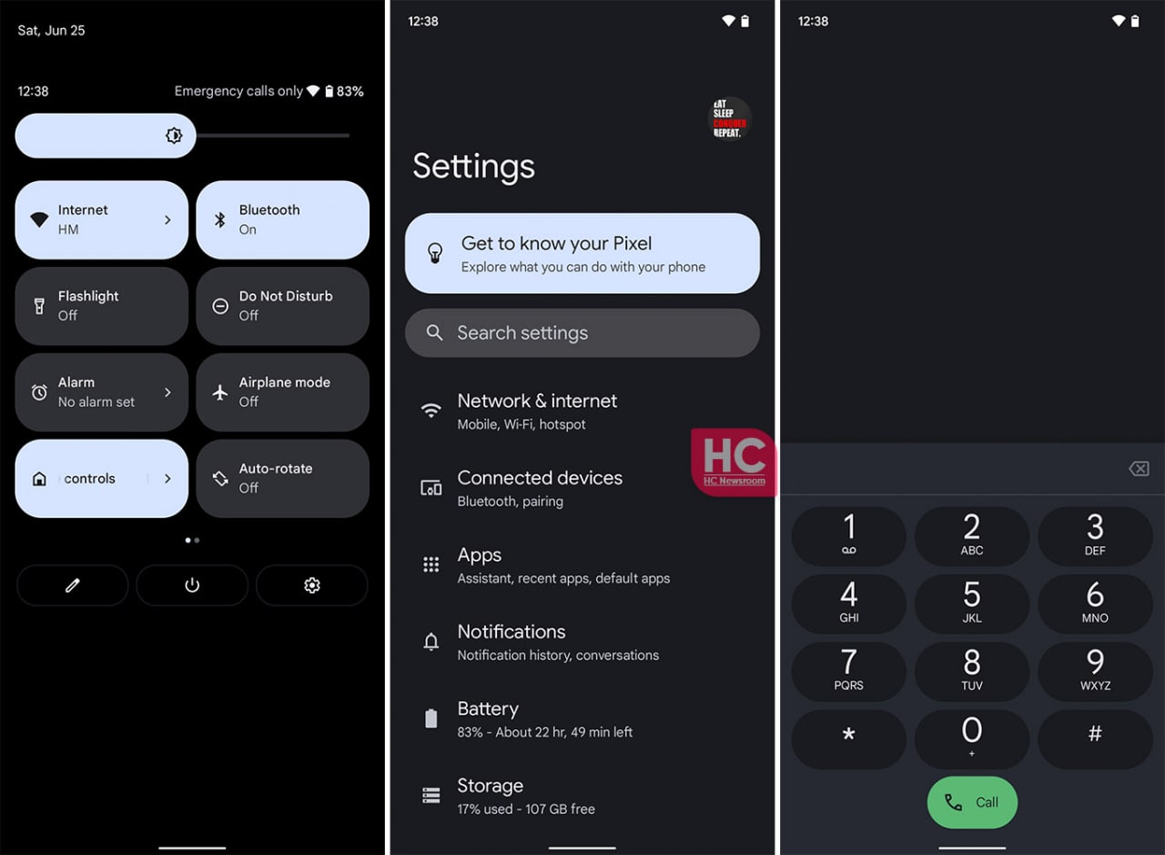 stock android 12 dark mode