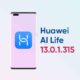 Huawei AI Life 13.0.1.315 update