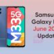 Samsung Galaxy M33 June update